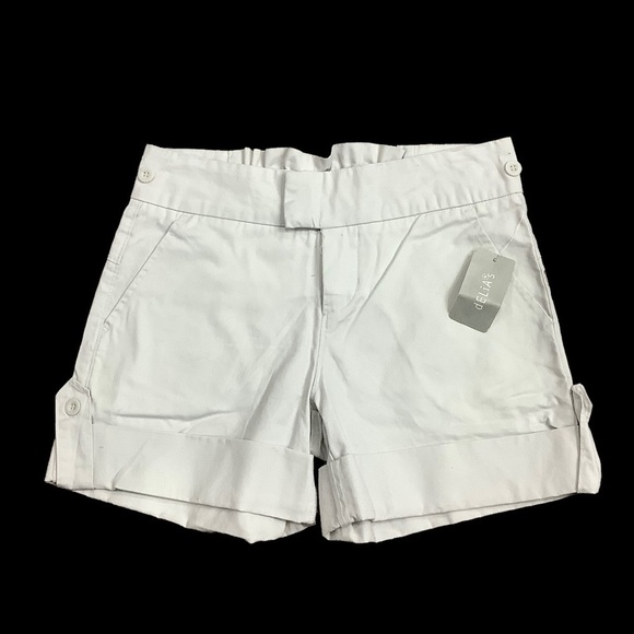 Women's deLiA's Jeans 1 2 XS Chino Khakis Shorts Stone Stretch Active Rolled Hem - Picture 3 of 8